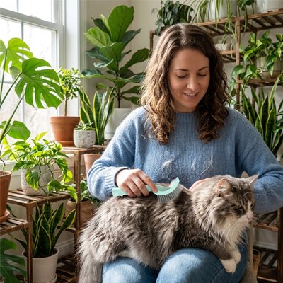 Brosse pour chat poil long​